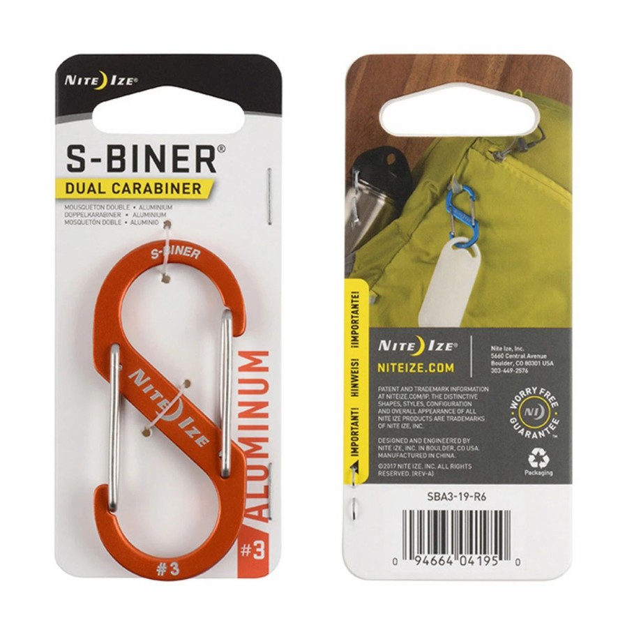 Rock And Snow * | Nite Ize S-Biner Aluminum Dual Carabiner #3 Orange