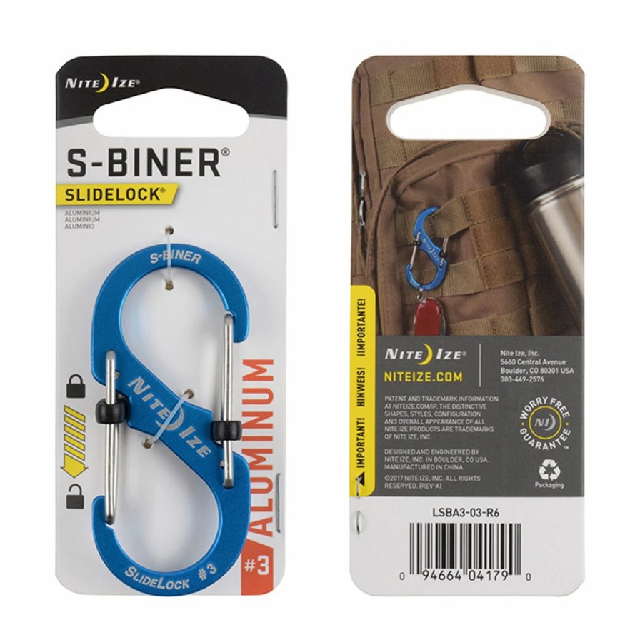 Rock And Snow * | Nite Ize S-Biner Slidelock Aluminum 3 Blue