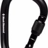 Rock And Snow * | Black Diamond Pearlock Screwgate Carabiner Black