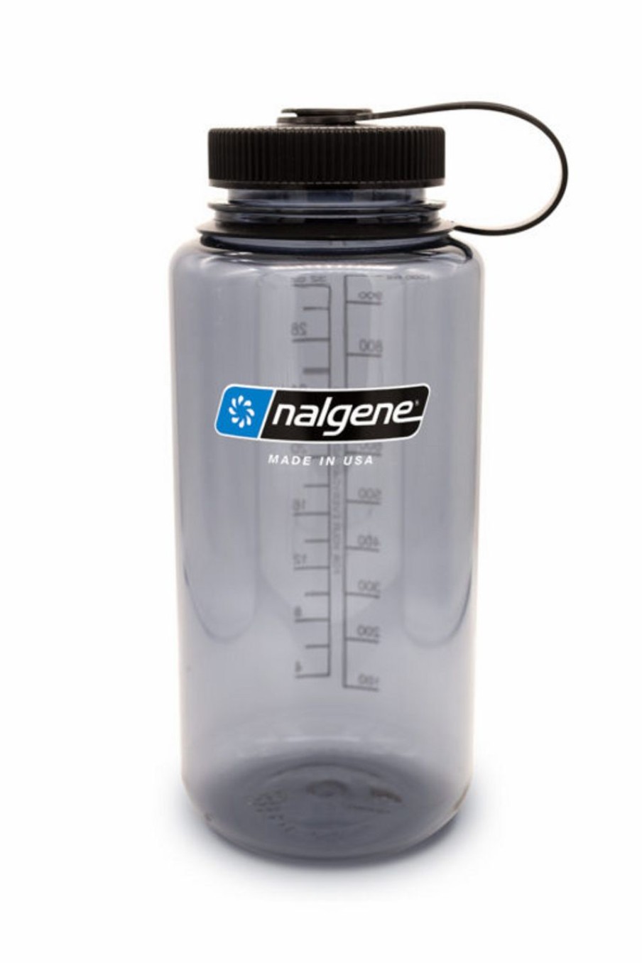 Bottles * | Nalgene Wide Mouth Sustain Water Bottle (32Oz) Gray W/Black Cap