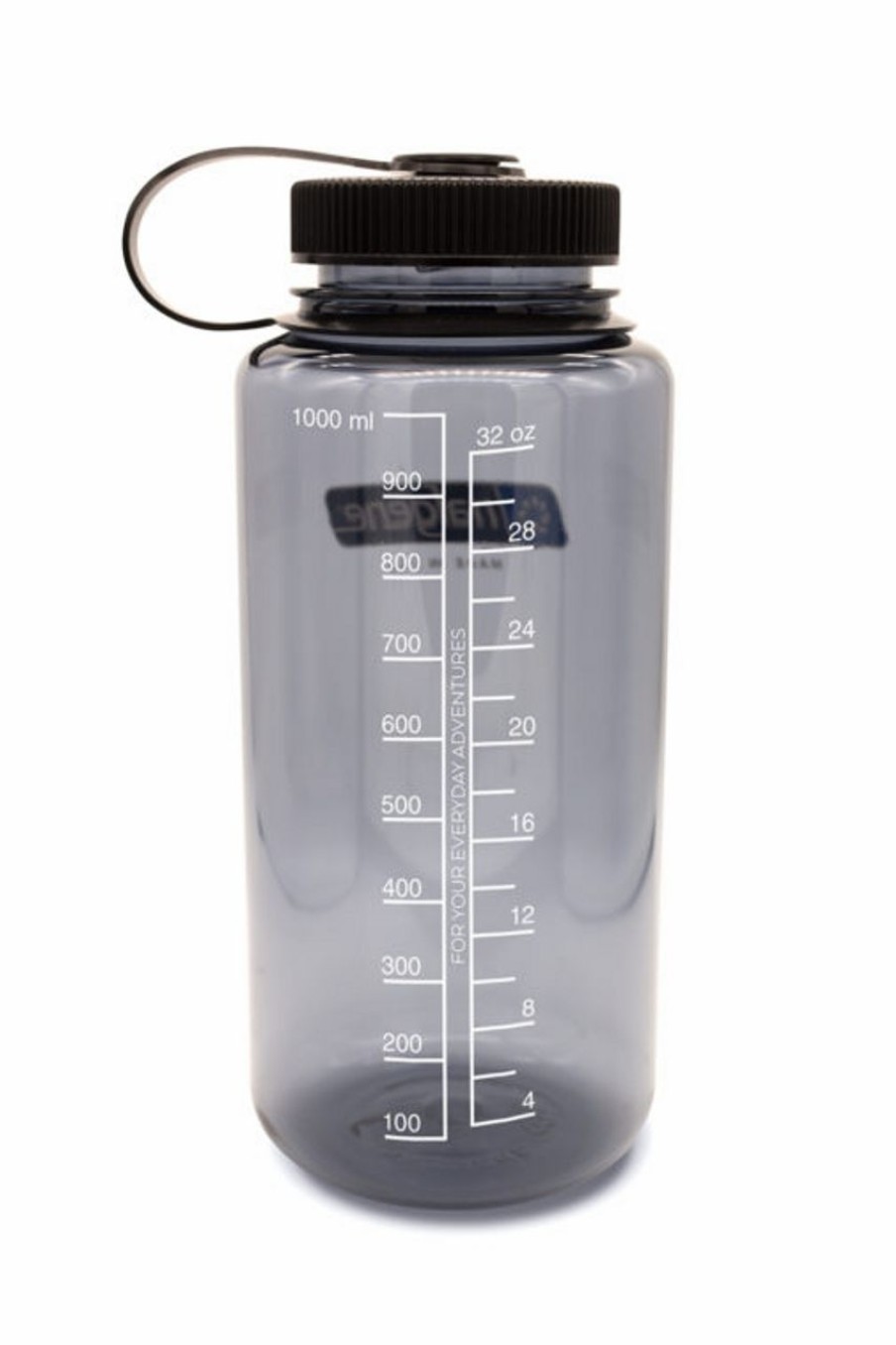 Bottles * | Nalgene Wide Mouth Sustain Water Bottle (32Oz) Gray W/Black Cap