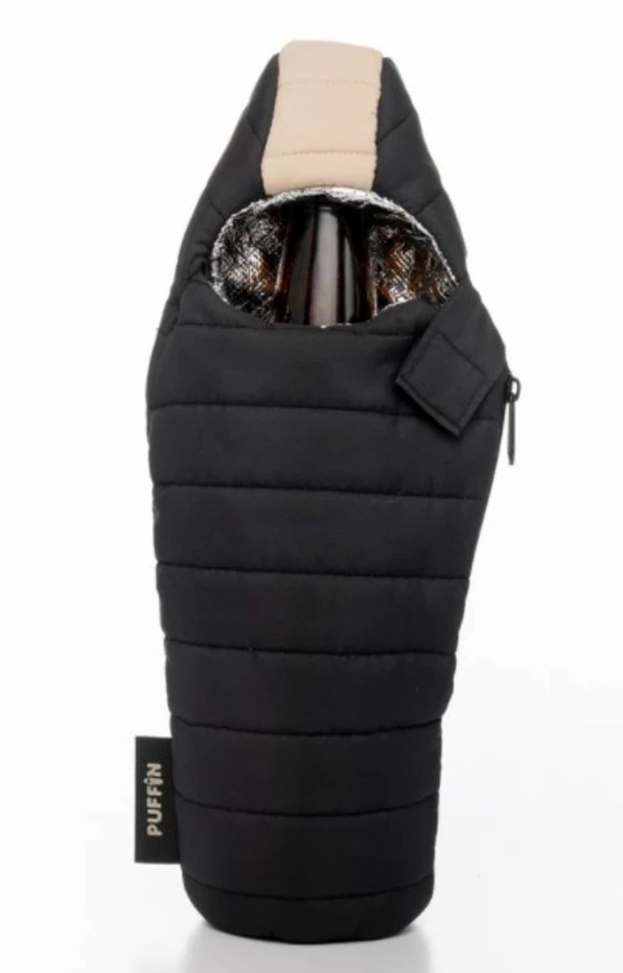 Bottles * | Puffin Coolers Beverage Sleeping Bag Black/Tan