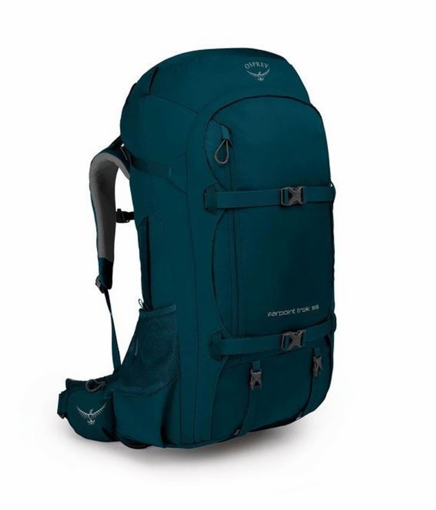 Backpacks * | Osprey Men'S Farpoint Trek 55 Travel Pack Petrol Blue