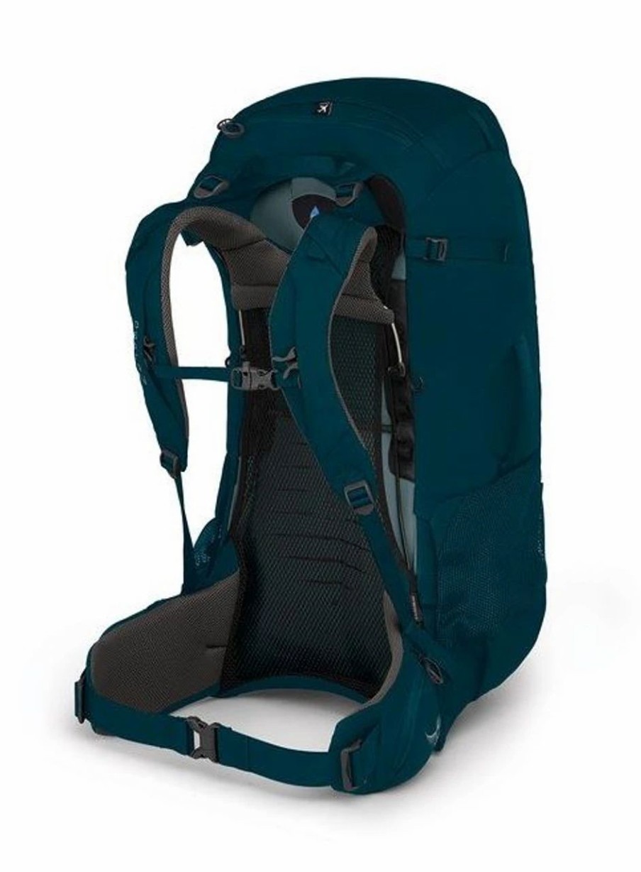 Backpacks * | Osprey Men'S Farpoint Trek 55 Travel Pack Petrol Blue